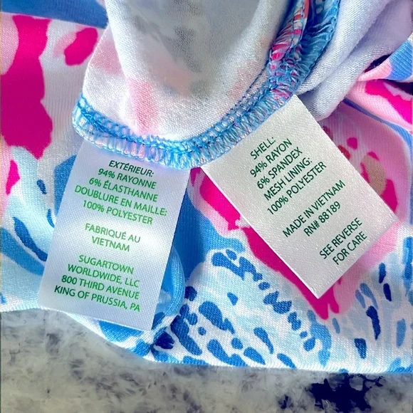 Lilly Pulitzer Helina Midi Dress One Shoulder Bahamian Rhapsody Size XL New - Picture 12 of 15